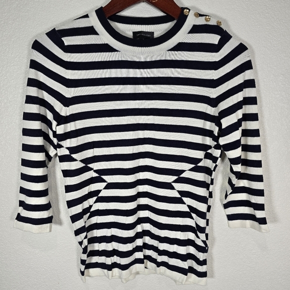 NWT The Limited Women's Size Small Striped Nautical Lightweight Crewneck Sweater - Picture 1 of 7